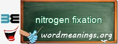 WordMeaning blackboard for nitrogen fixation